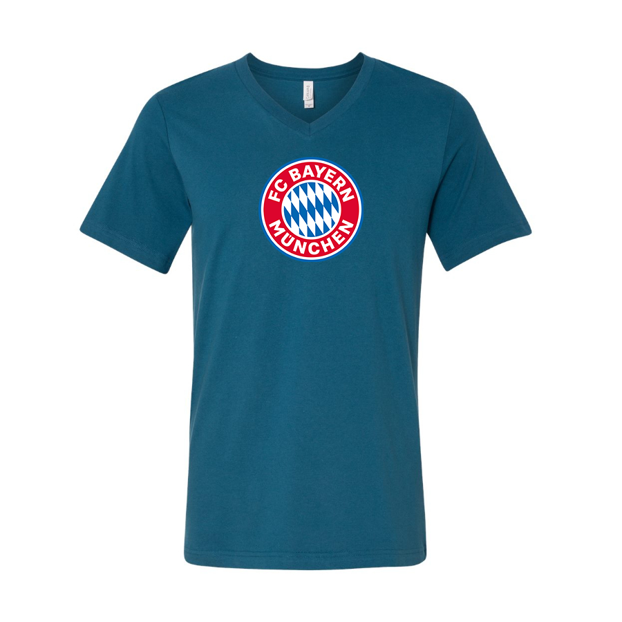 Men's FC Bayern Munich BELLA CANVAS Jersey V-Neck Tee
