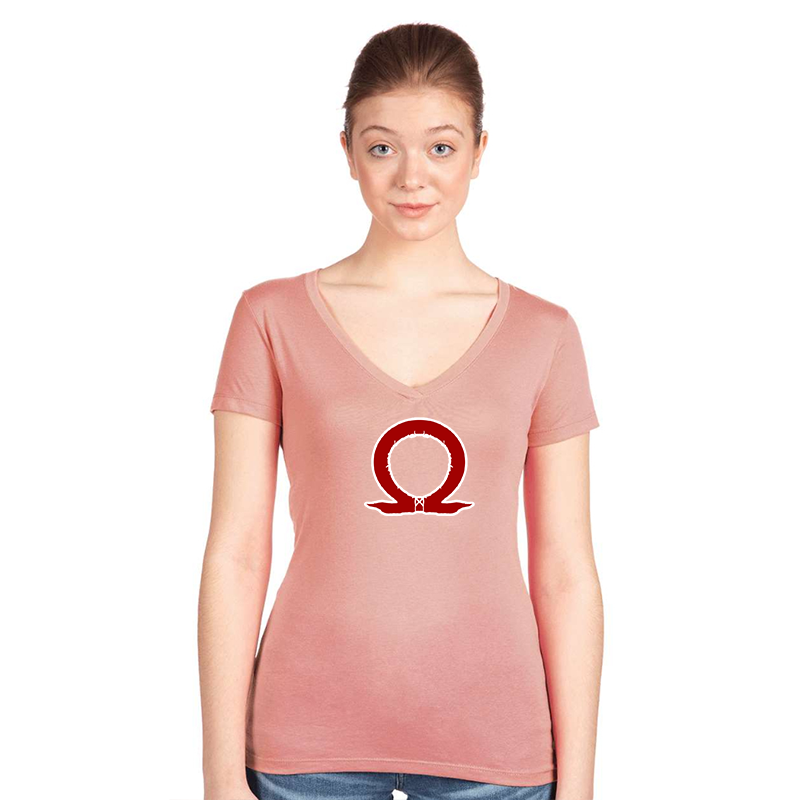 Women's God Of War Next Level Ideal V-Neck T-Shirt