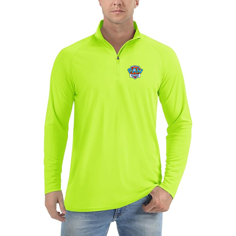 Men's Paw Patrol Lightweight Quarter-Zip Athletic Shirt Long Sleeve Performance Wear