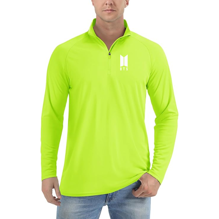Men's BTS Lightweight Quarter-Zip Athletic Shirt Long Sleeve Performance Wear