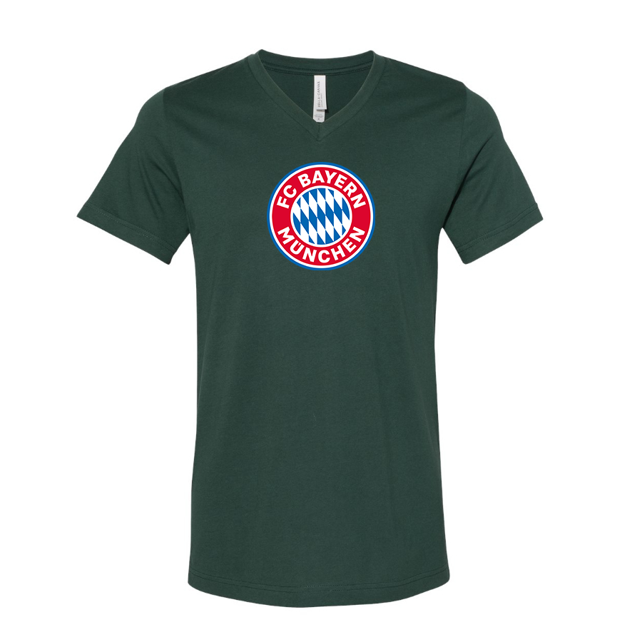 Men's FC Bayern Munich BELLA CANVAS Jersey V-Neck Tee