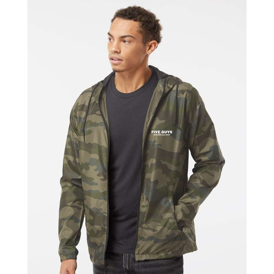 Men's Five Guys Independent Trading Co Lightweight Windbreaker Full-Zip Jacket