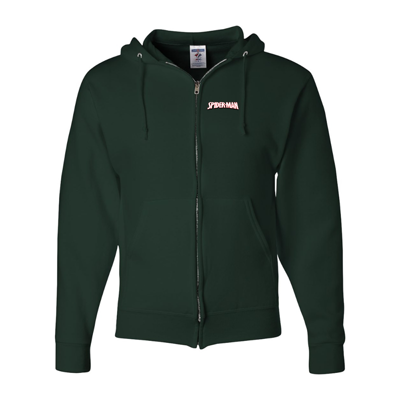 Men's Spider Man JERZEES NuBlend Full Zip Hooded Sweatshirt