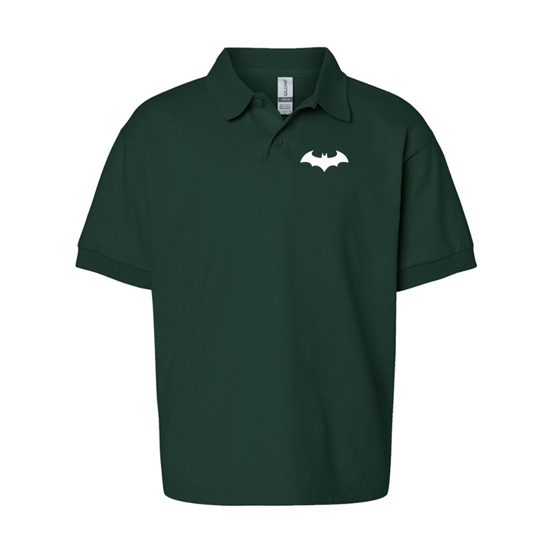Youth's Batman Gildan Dry Blend Jersey Polo