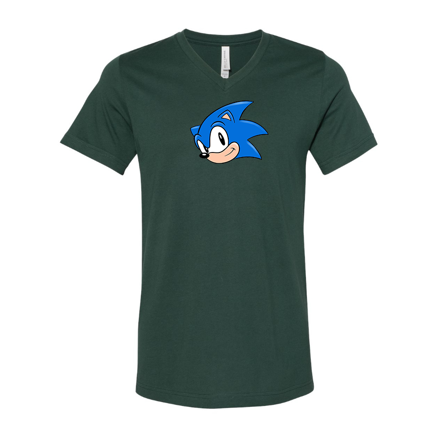 Men's Sonic the Hedgehog BELLA CANVAS Jersey V-Neck Tee