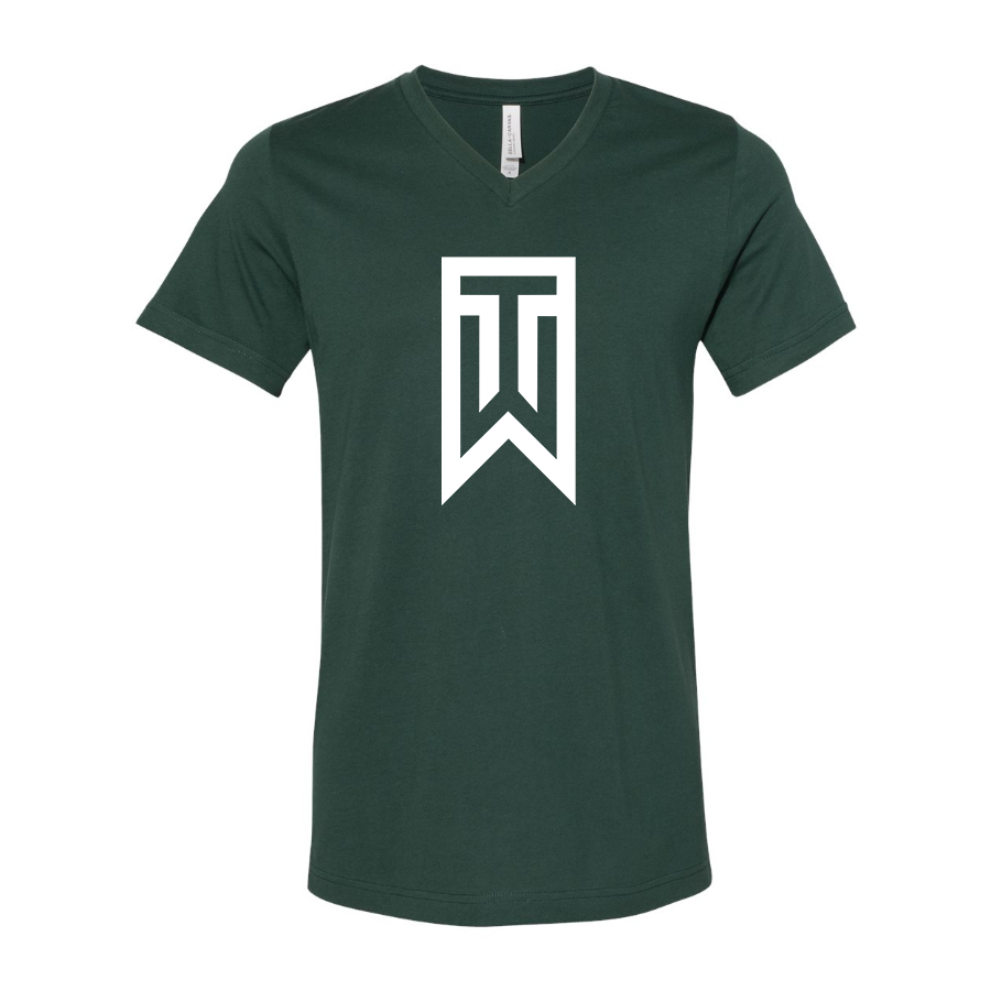 Men's Tiger Woods BELLA CANVAS Jersey V-Neck Tee