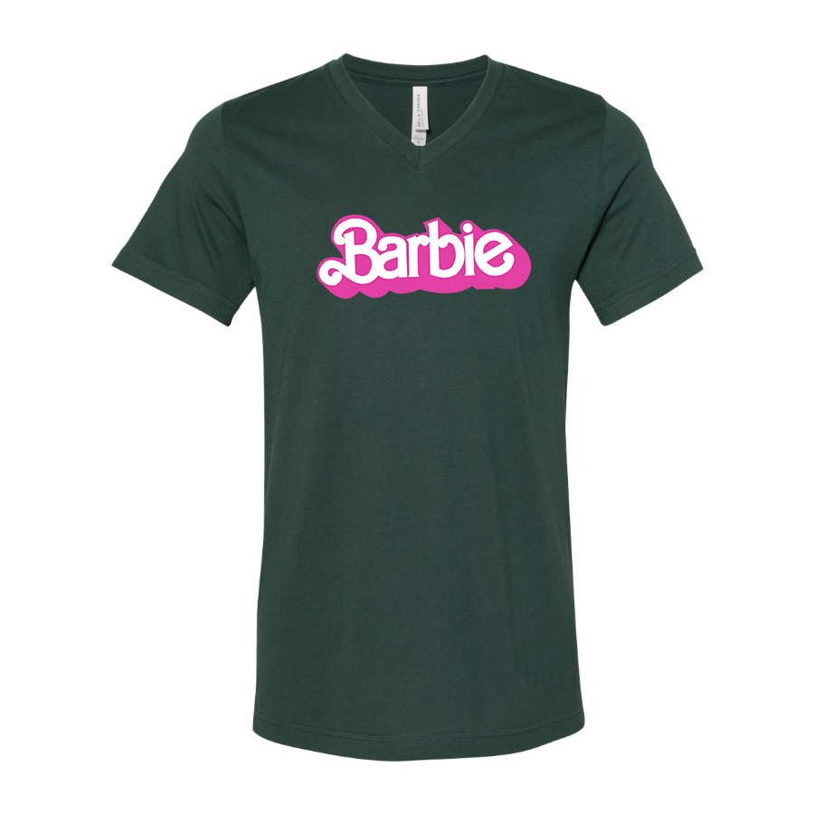 Men's Barbie BELLA CANVAS Jersey V-Neck Tee
