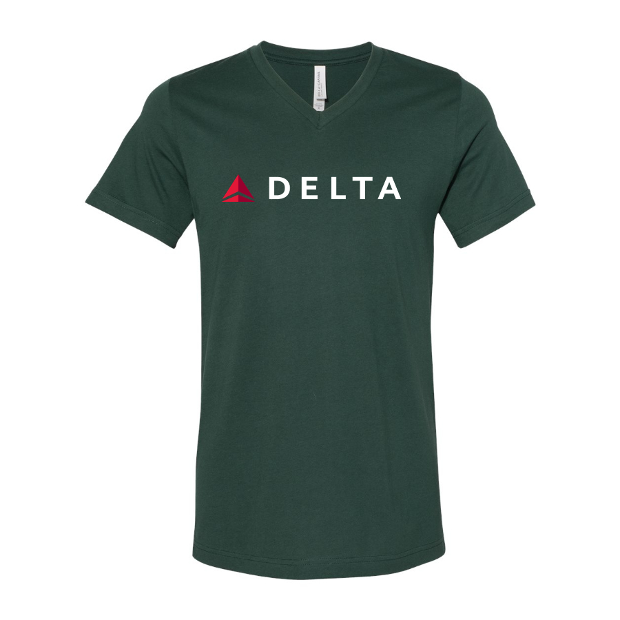 Men's Delta Airlines BELLA CANVAS Jersey V-Neck Tee