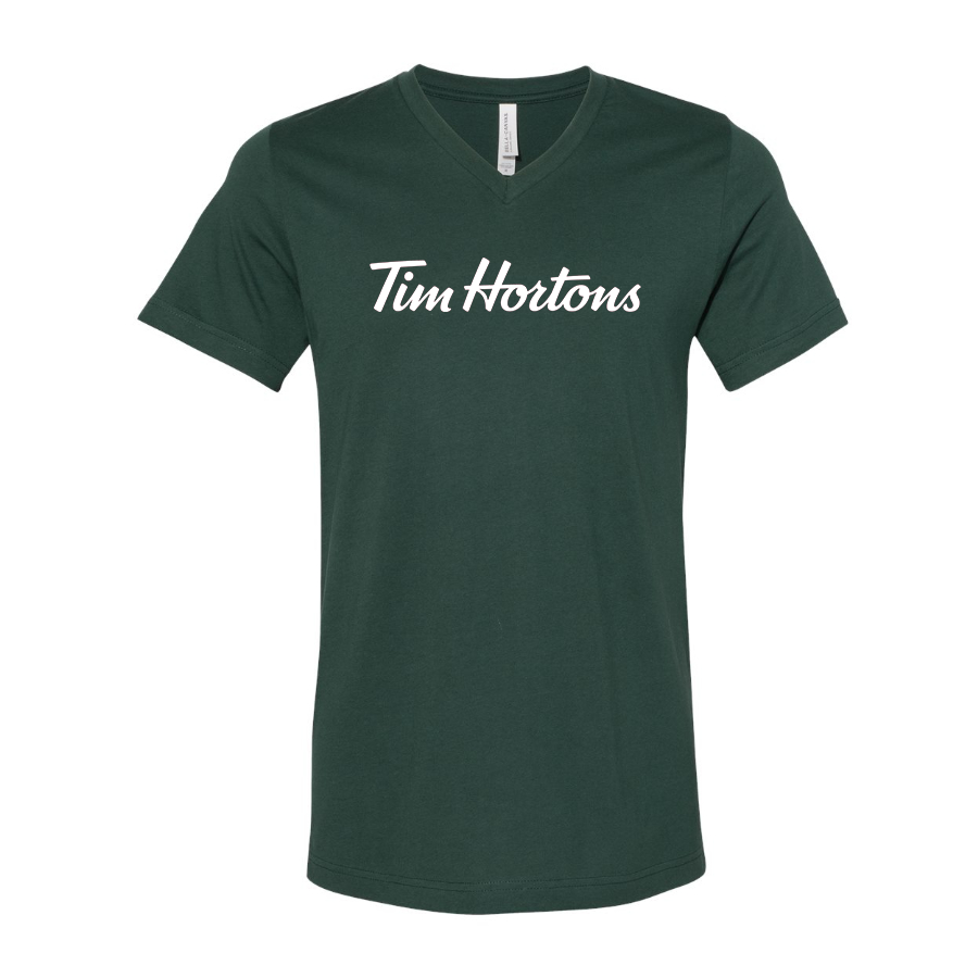 Men's Tim Hortons BELLA CANVAS Jersey V-Neck Tee