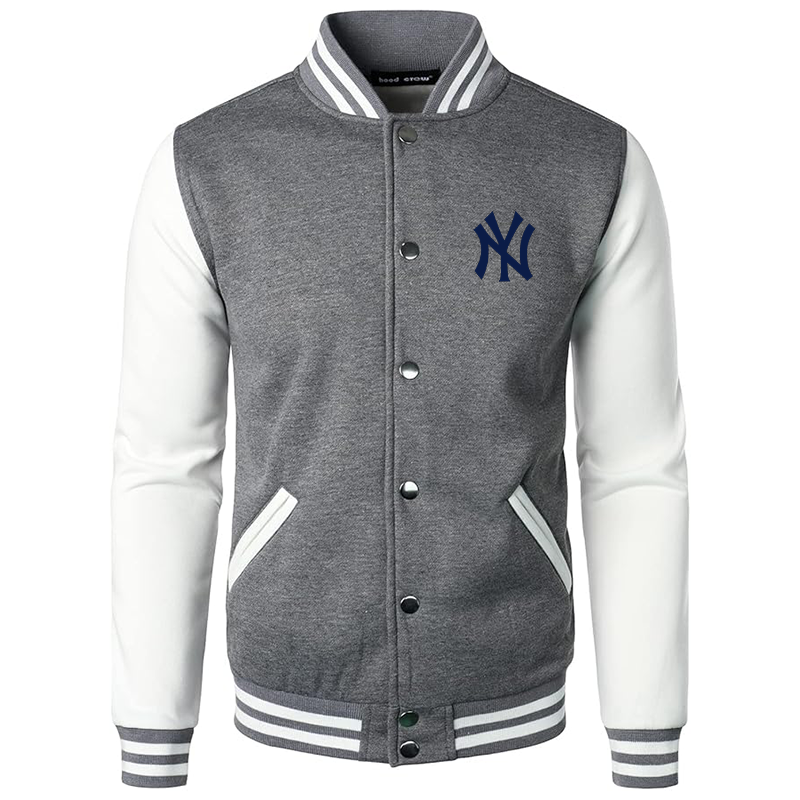 Men’s New York NY Yankees Varsity Baseball Jacket Cotton Blend Letterman Jackets