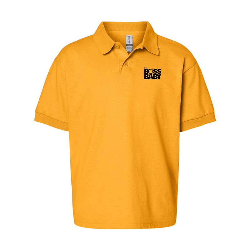 Youth's Boss Baby Gildan Dry Blend Jersey Polo