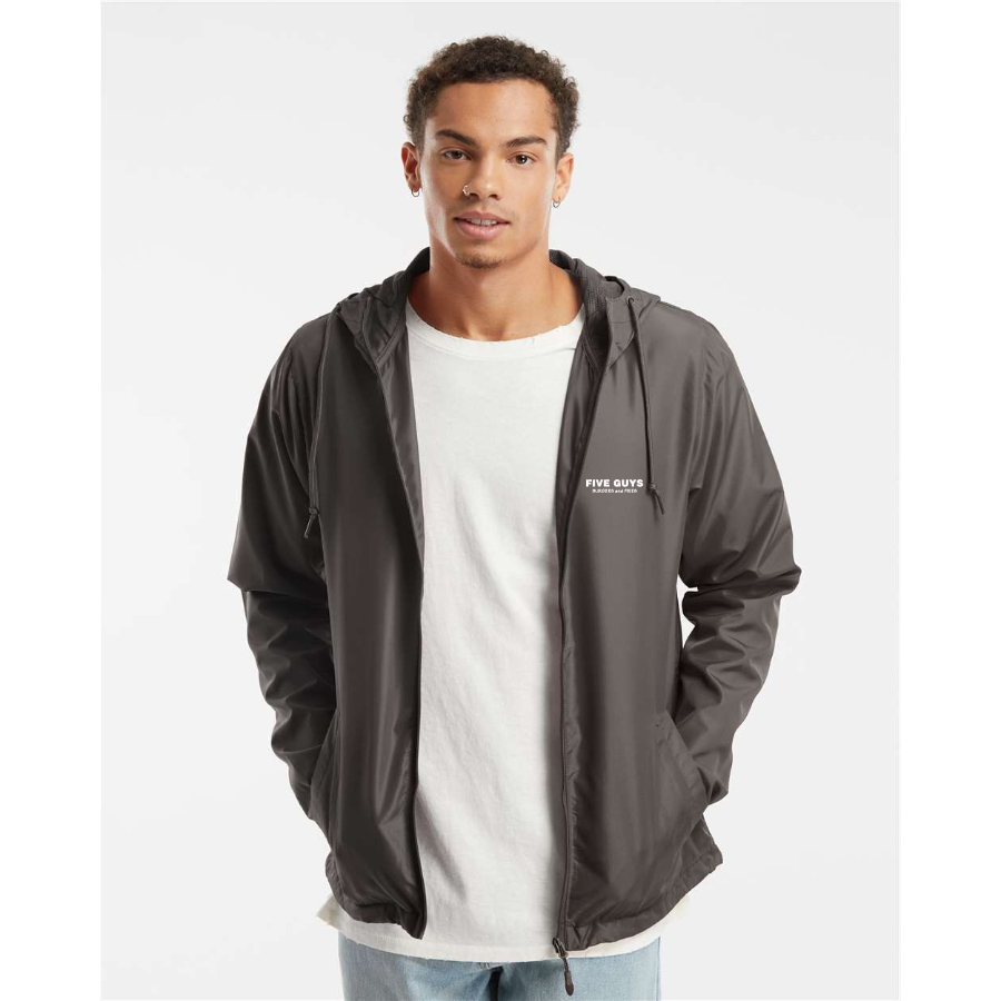 Men's Five Guys Independent Trading Co Lightweight Windbreaker Full-Zip Jacket