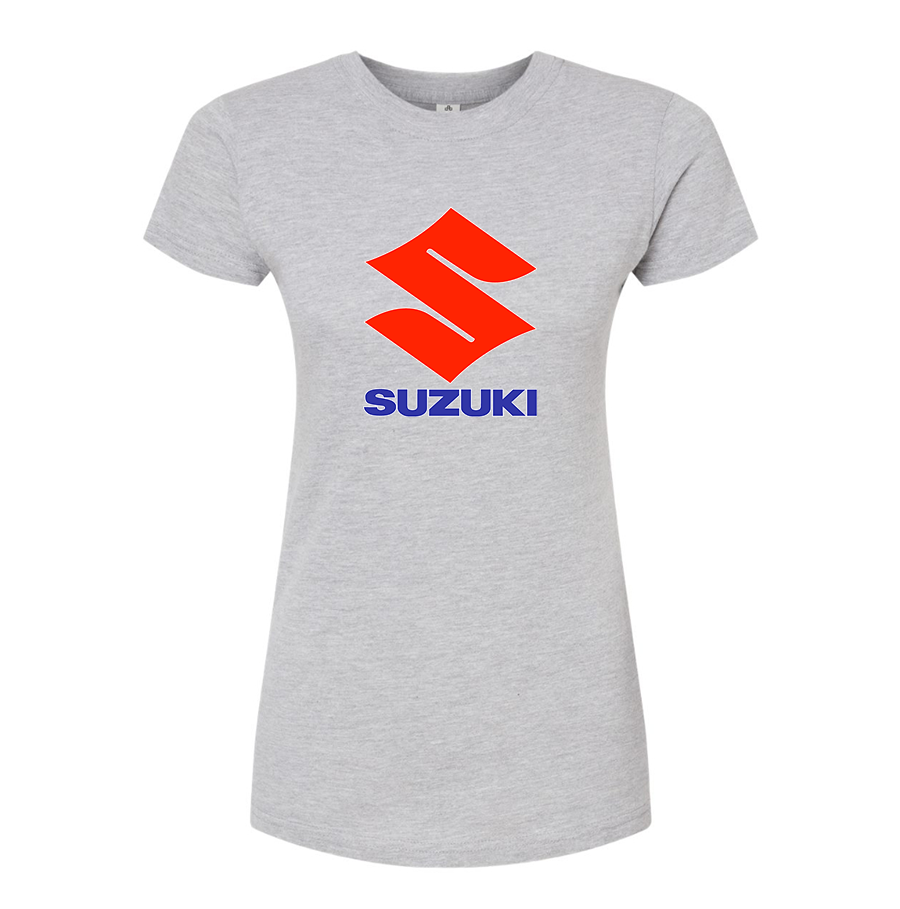 Women's Suzuki Bike Motorcycle Round Neck T-Shirt