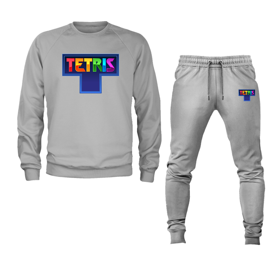 Men's Tetris Crewneck Sweatshirt Joggers Suit