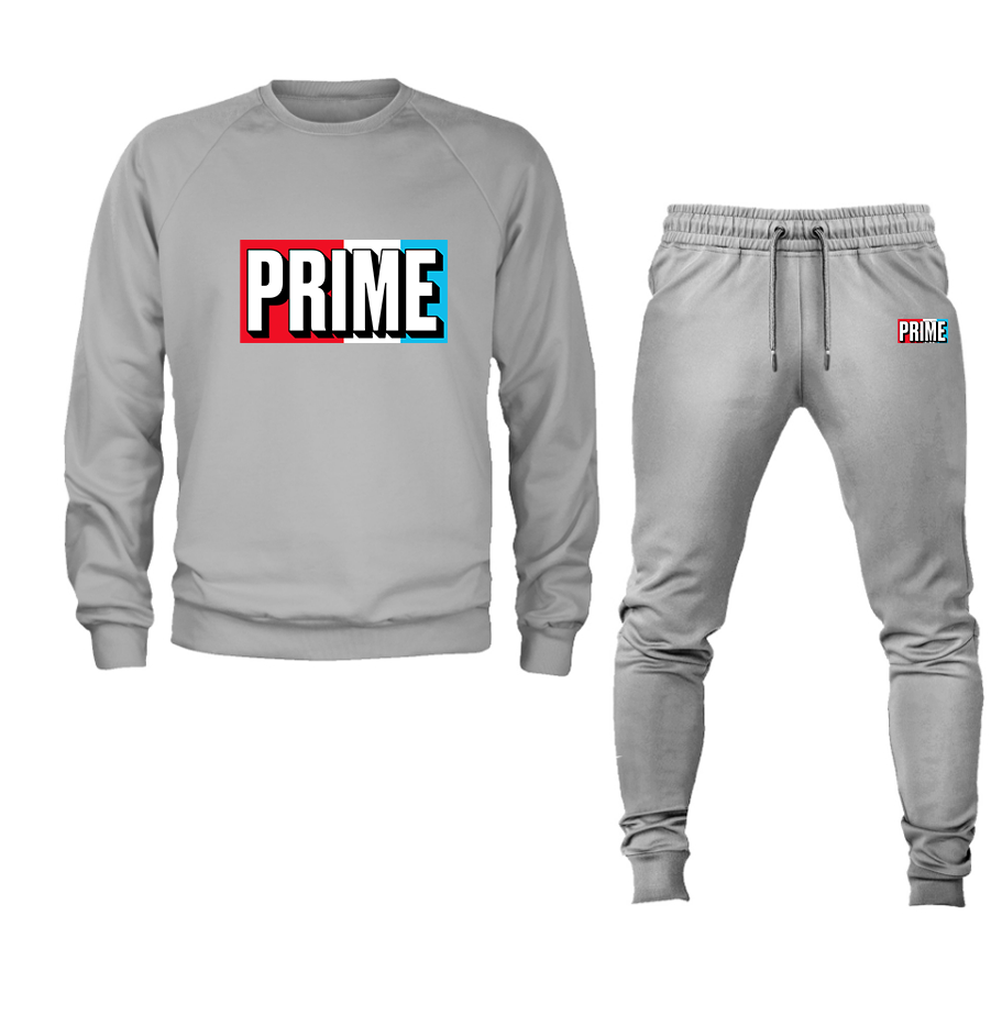 Men's Prime Drink Crewneck Sweatshirt Joggers Suit