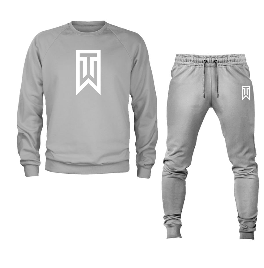 Men's Tiger Woods Crewneck Sweatshirt Joggers Suit