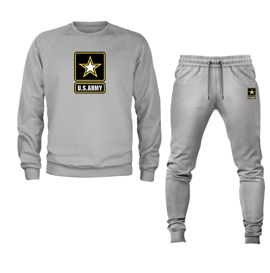 Men's U.S. ARMY Crewneck Sweatshirt Joggers Suit