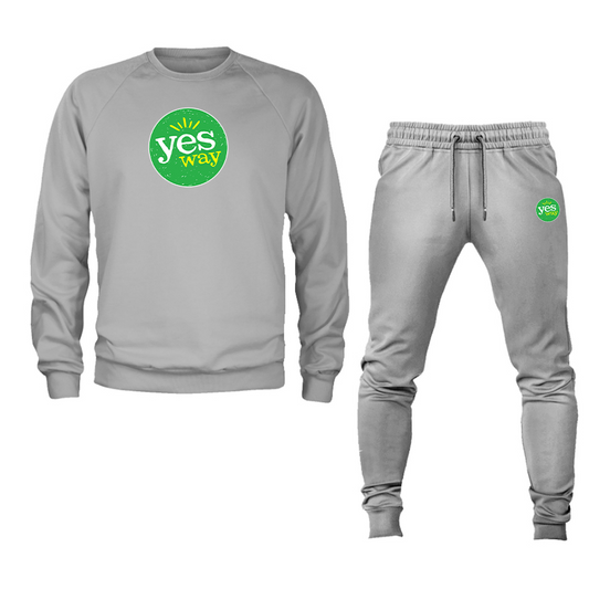 Men's Yes Way  Crewneck Sweatshirt Joggers Set