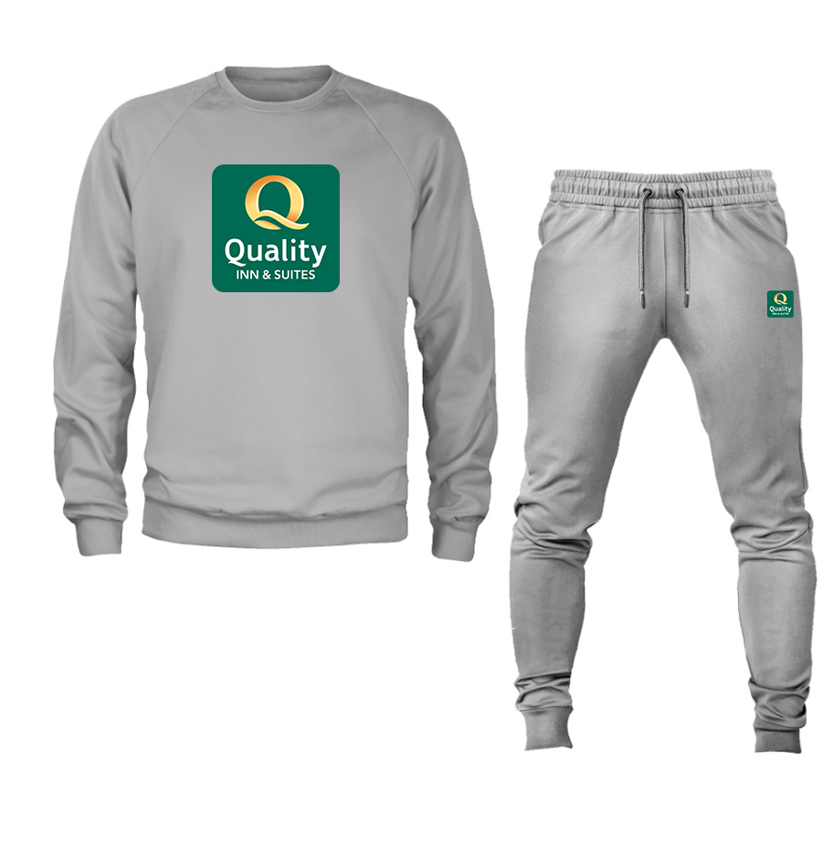 Men's Quality Inn & Suites Crewneck Sweatshirt Joggers Suit