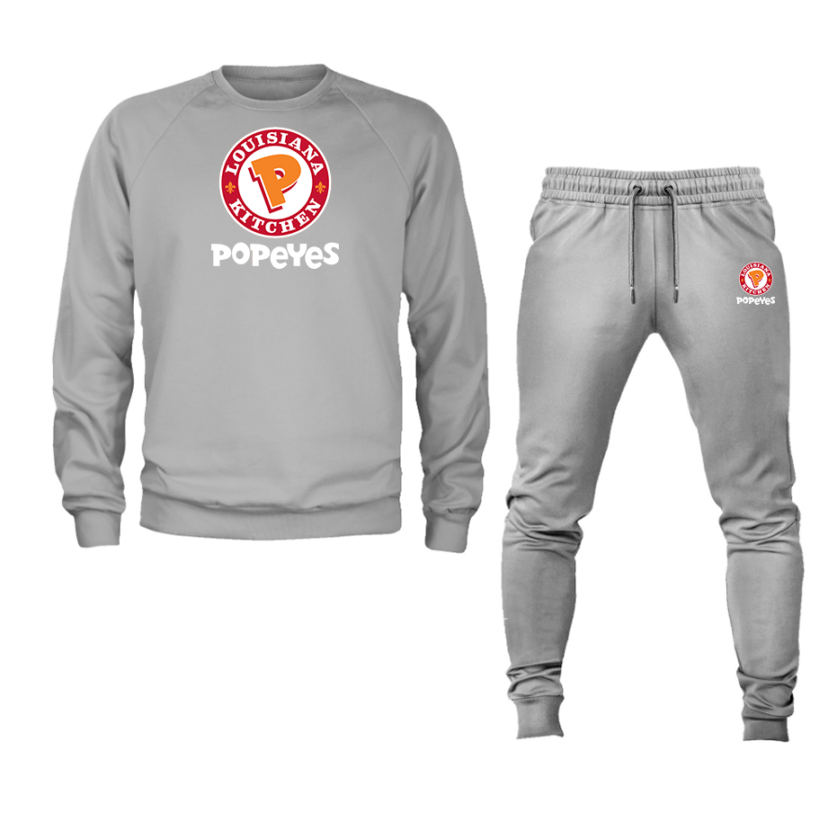 Men's Popeyes Louisiana Kitchen Crewneck Sweatshirt Joggers Suit