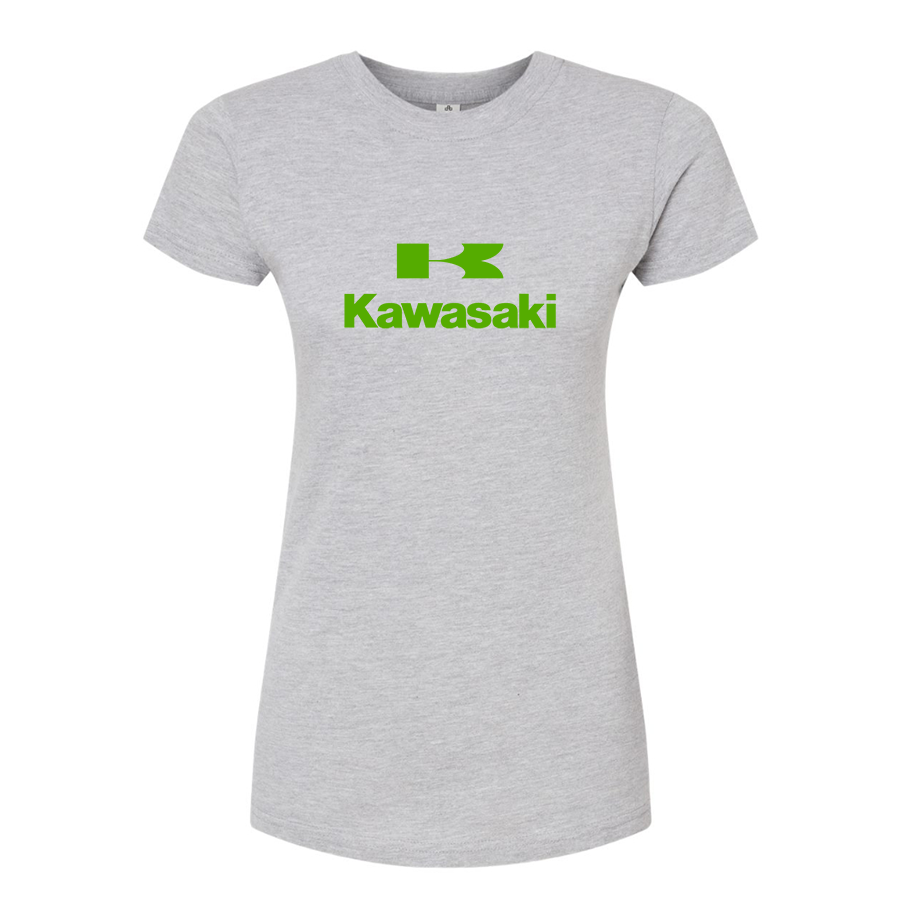 Women's Kawasaki Bike Motorcycle Round Neck T-Shirt