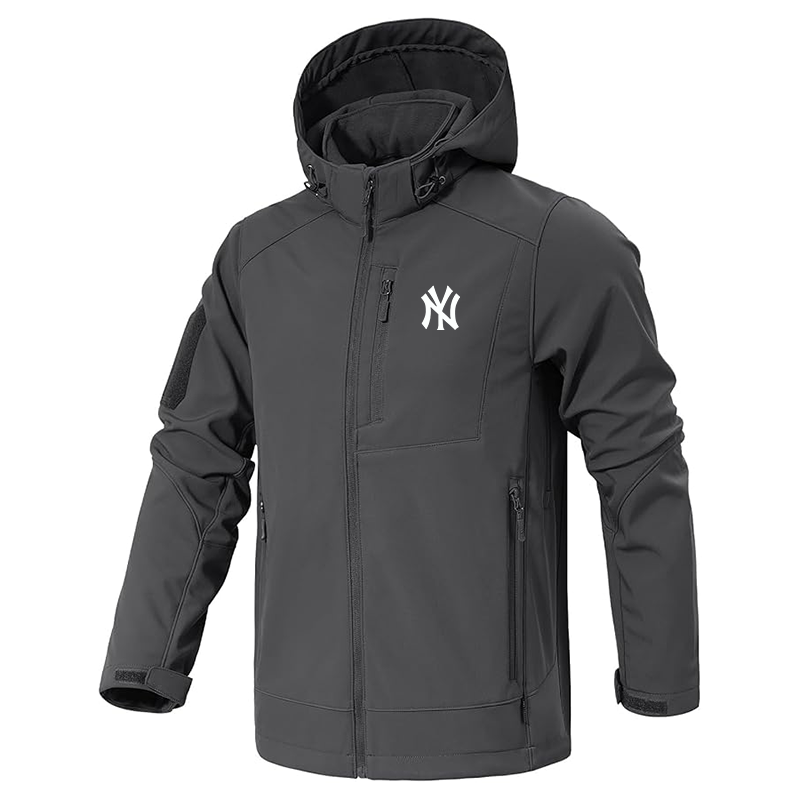 Men's New York NY Yankees Jacket Waterproof Hooded Coats Tactical Soft Shell Jackets