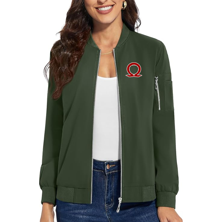 Women's God Of War Premium Bomber Jacket with Polished Detailing and Functional Sleeve Pocket Modern Luxury Outerwear