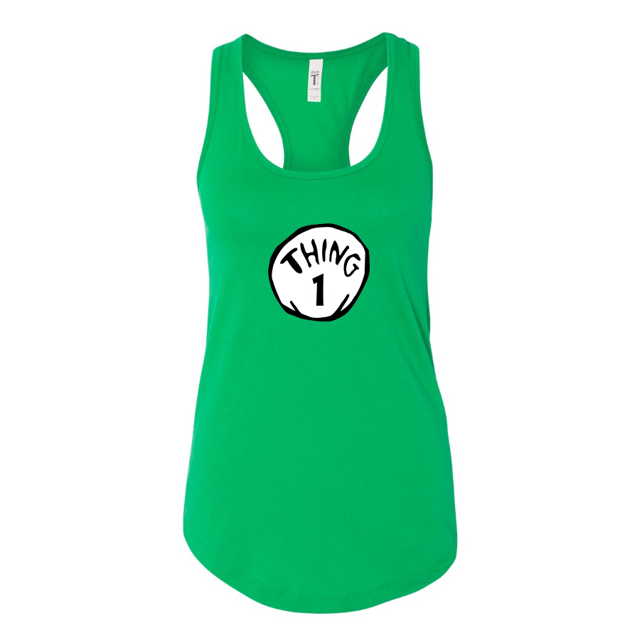 Women's Dr. Suess Thing 1 Racerback Tank Top