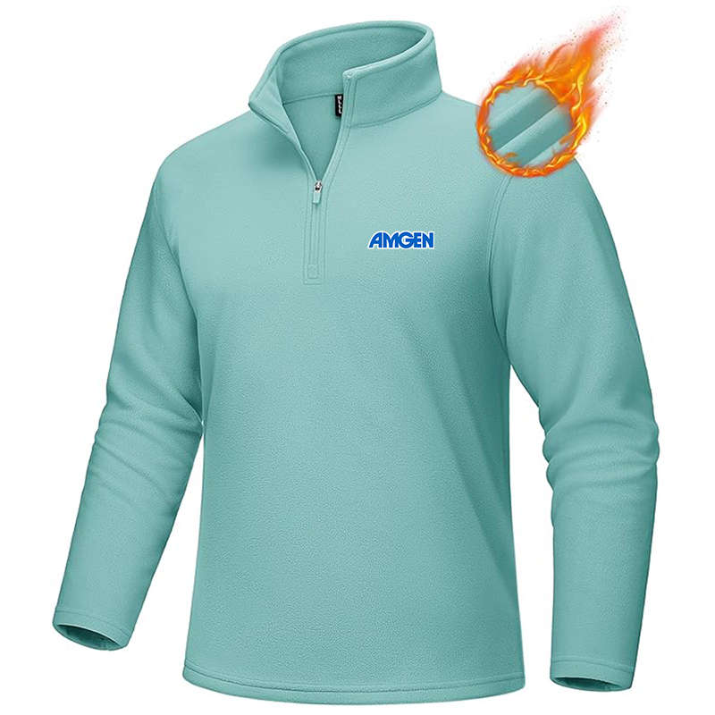 Men's Amgen MAGCOMSEN Quarter-Zip Pullover Polar Fleece Sweatshirt Stand Collar Long Sleeve Shirt for Men Thermal Winter Fall