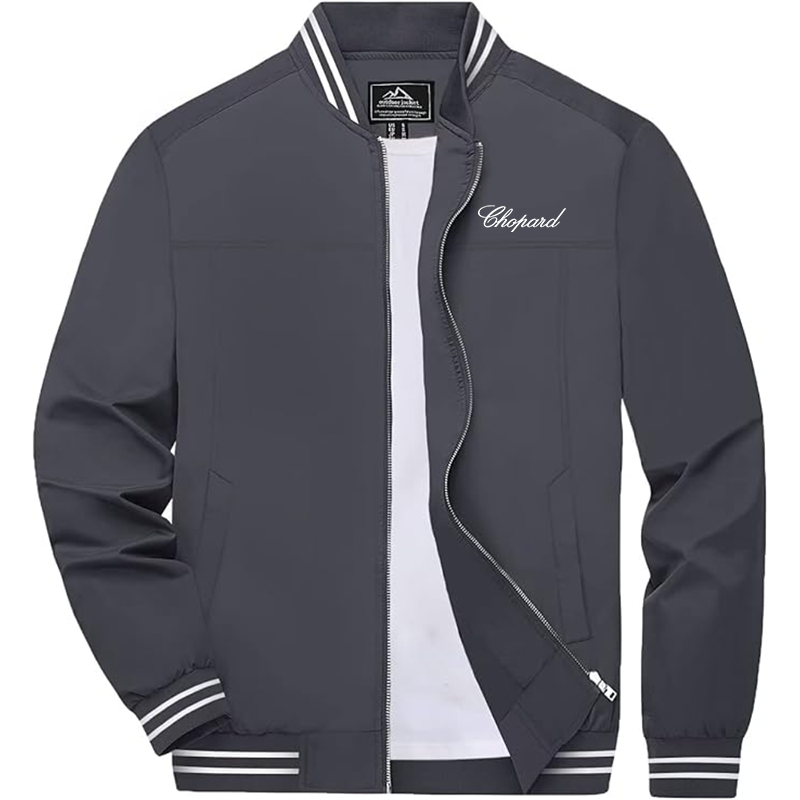 Men's Chopard Boladeci Bomber Jackets Lightweight Water Resistant Breathable Spring Fall Full Zip Thin Windbreaker Light Jackets