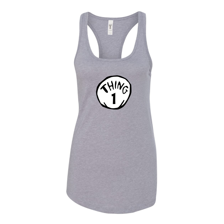 Women's Dr. Suess Thing 1 Racerback Tank Top