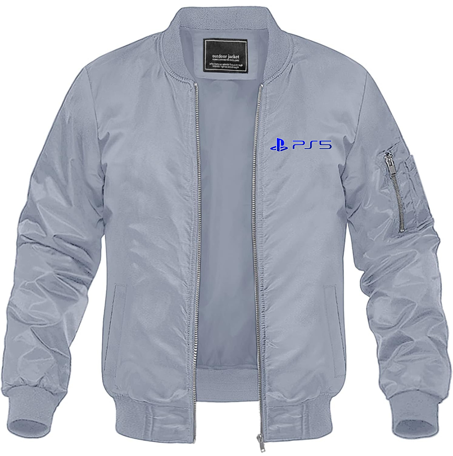 Men's Play Station PS5 Lightweight Bomber Jacket Windbreaker Softshell Varsity Jacket