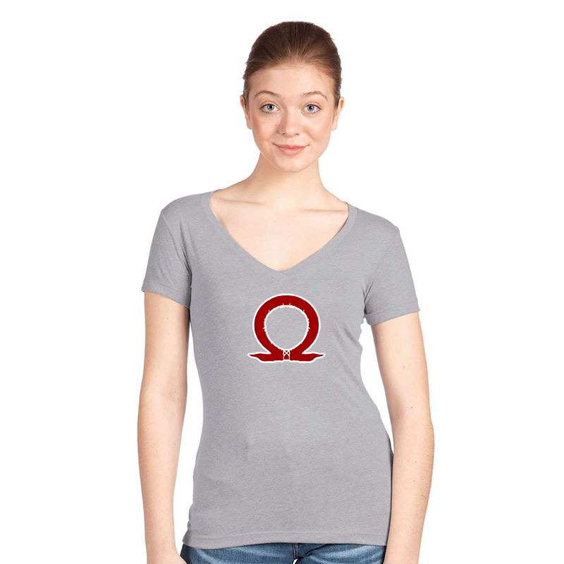 Women's God Of War Next Level Ideal V-Neck T-Shirt