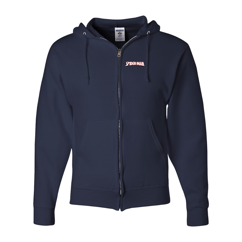 Men's Spider Man JERZEES NuBlend Full Zip Hooded Sweatshirt