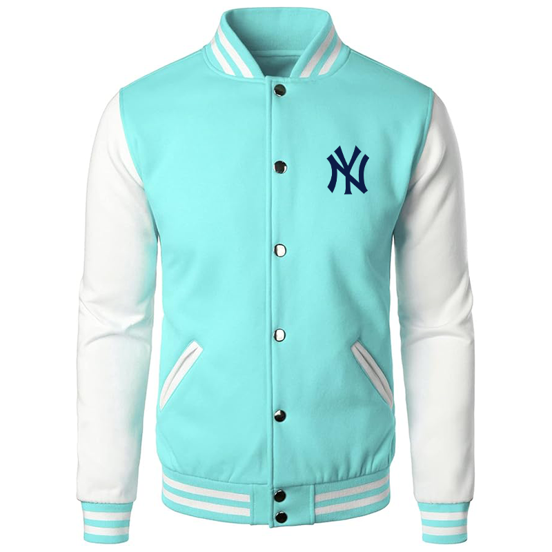 Men’s New York NY Yankees Varsity Baseball Jacket Cotton Blend Letterman Jackets