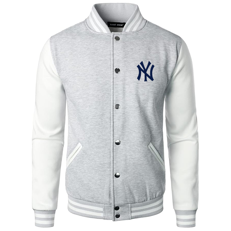 Men’s New York NY Yankees Varsity Baseball Jacket Cotton Blend Letterman Jackets