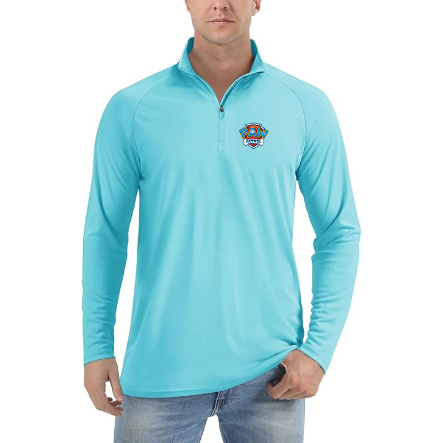 Men's Paw Patrol Lightweight Quarter-Zip Athletic Shirt Long Sleeve Performance Wear