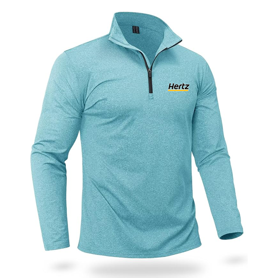 Men's Hertz Quarter Zip Pullover Premium Fleece Lined Heather Long Sleeve Golf Shirts Midweight 1/4 Half Zip Sweatshirts
