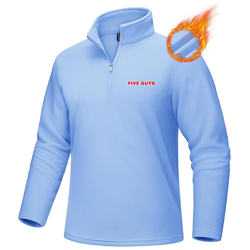 Men's Five Guys MAGCOMSEN Quarter-Zip Pullover Polar Fleece Sweatshirt Stand Collar Long Sleeve Shirt for Men Thermal Winter Fall