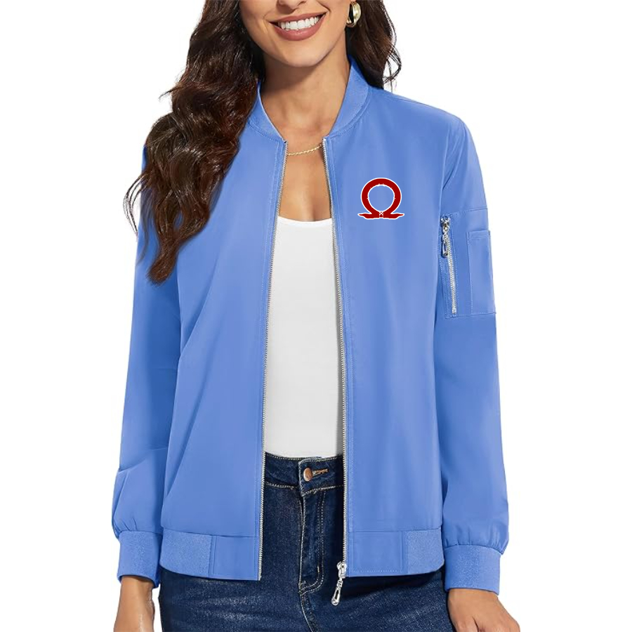 Women's God Of War Premium Bomber Jacket with Polished Detailing and Functional Sleeve Pocket Modern Luxury Outerwear