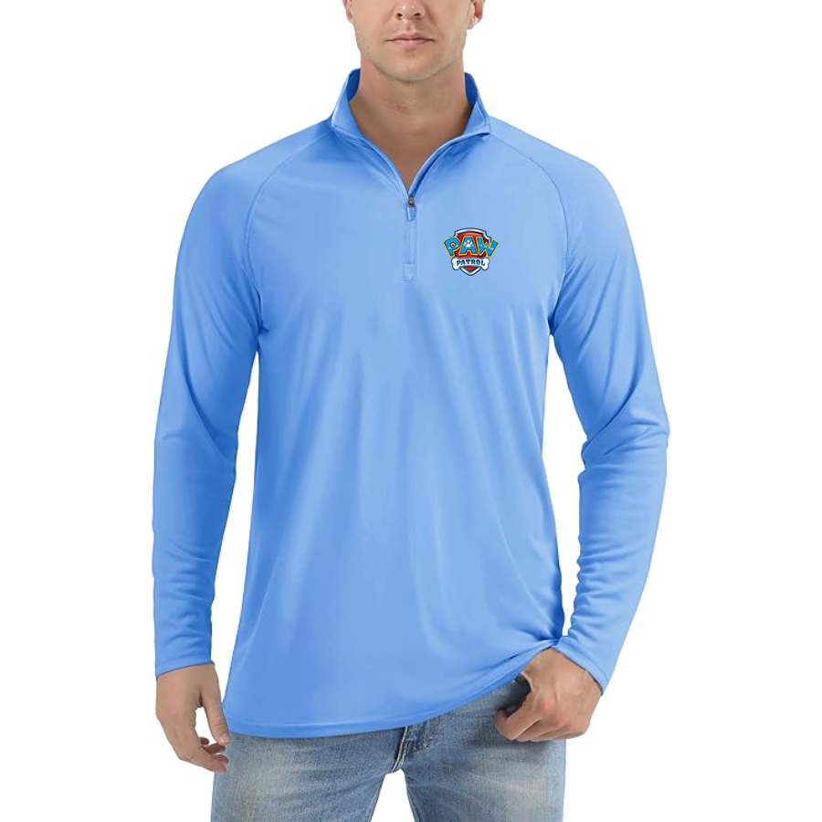 Men's Paw Patrol Lightweight Quarter-Zip Athletic Shirt Long Sleeve Performance Wear