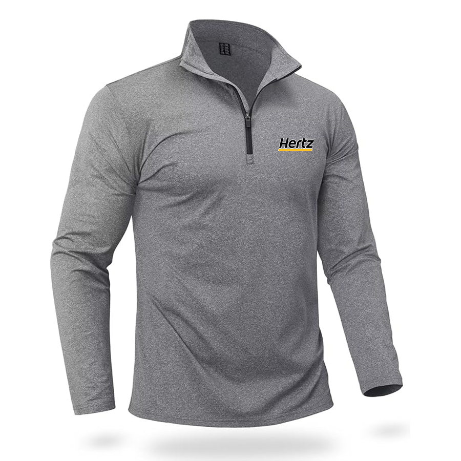 Men's Hertz Quarter Zip Pullover Premium Fleece Lined Heather Long Sleeve Golf Shirts Midweight 1/4 Half Zip Sweatshirts