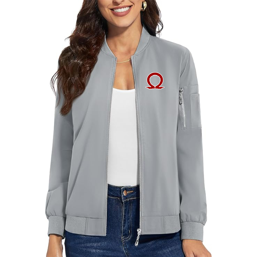 Women's God Of War Premium Bomber Jacket with Polished Detailing and Functional Sleeve Pocket Modern Luxury Outerwear