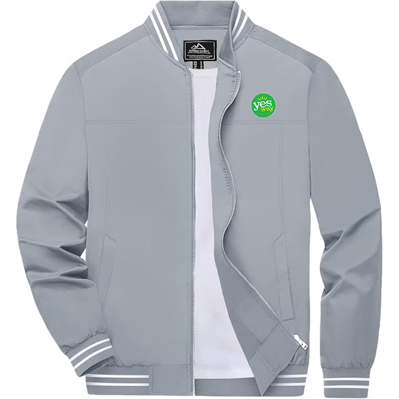 Men's Yes Way Boladeci Bomber Jackets Lightweight Water Resistant Breathable Spring Fall Full Zip Thin Windbreaker Light Jackets
