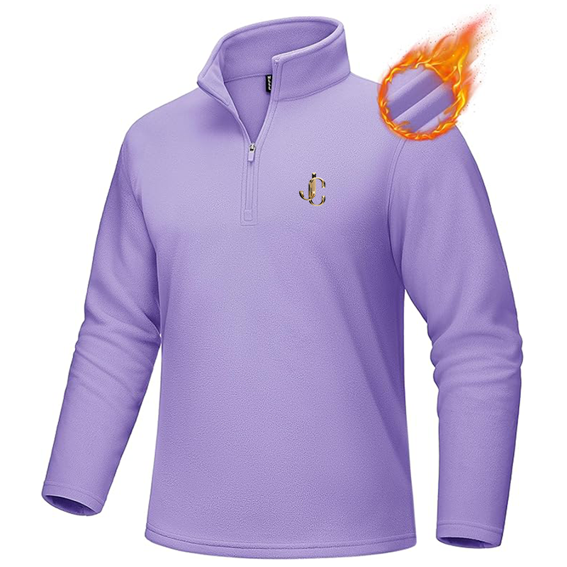 Men's Jimmy Choo MAGCOMSEN Quarter-Zip Pullover Polar Fleece Sweatshirt Stand Collar Long Sleeve Shirt for Men Thermal Winter Fall