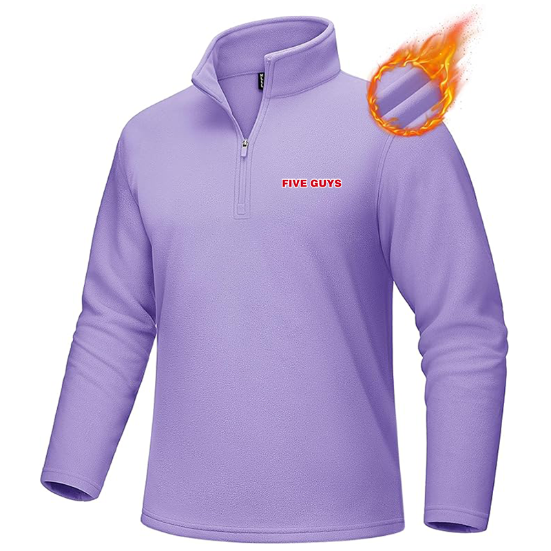 Men's Five Guys MAGCOMSEN Quarter-Zip Pullover Polar Fleece Sweatshirt Stand Collar Long Sleeve Shirt for Men Thermal Winter Fall