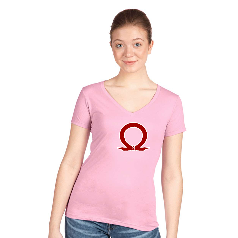Women's God Of War Next Level Ideal V-Neck T-Shirt