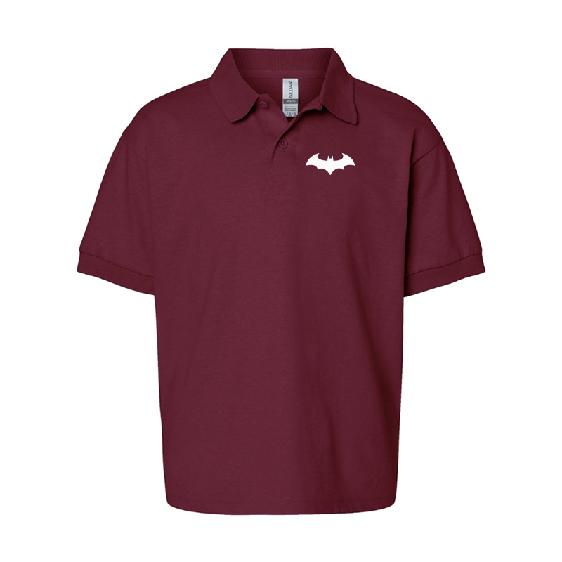 Youth's Batman Gildan Dry Blend Jersey Polo