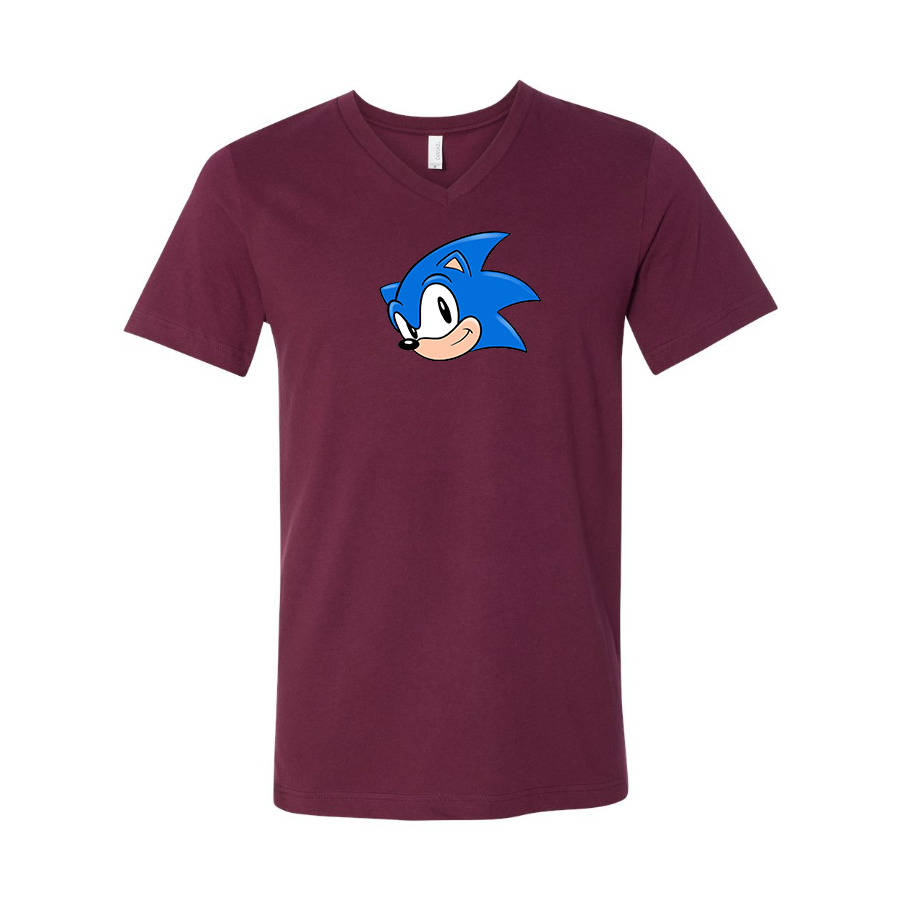 Men's Sonic the Hedgehog BELLA CANVAS Jersey V-Neck Tee