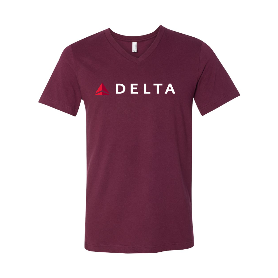 Men's Delta Airlines BELLA CANVAS Jersey V-Neck Tee